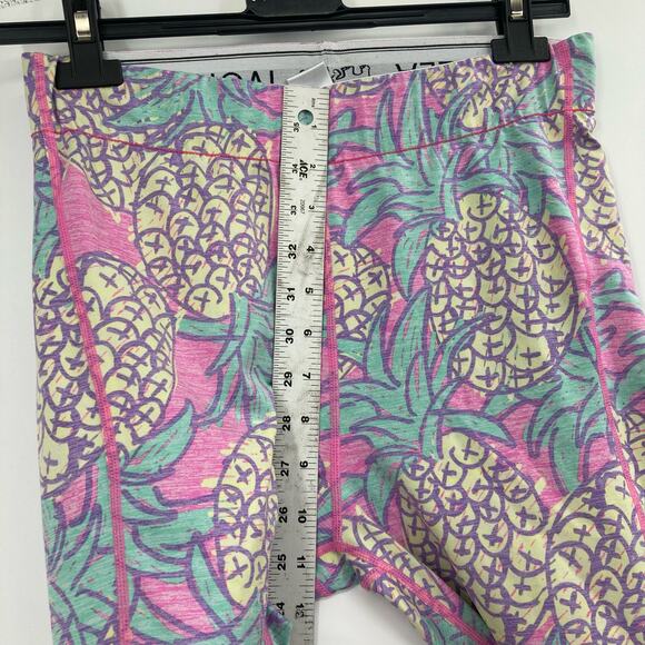 Ivory Ella Pineapple Tropical Print Cropped Active Leggings Women’s Medium - Picture 8 of 9